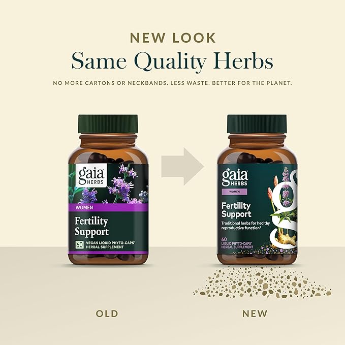 Gaia Herbs Fertility Support - Supplement with Hormone Balance Support for Women with Traditionally Used Chaste Tree* - 60 Vegan Liquid Phyto-Caps (30 Servings)