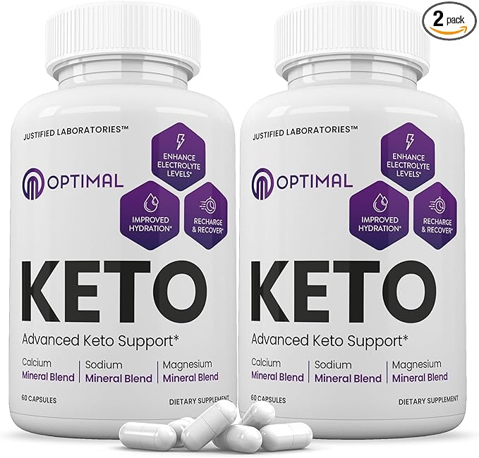 Justified Laboratories Optimal Keto - 60 Capsules Pack of 2 - Ketogenic Support from Apple Cider Vinegar Extra Virgin Olive Oil Green Tea Leaf Vitamin C &amp Vitamin D3 - 60 Servings