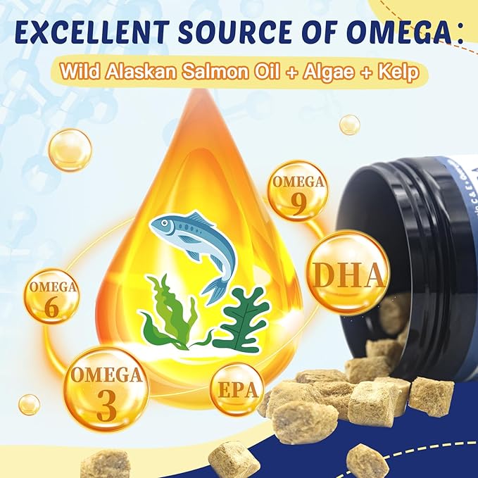 Freeze Dried Chews and Soft Chews Dog Omega 3 Supplements
