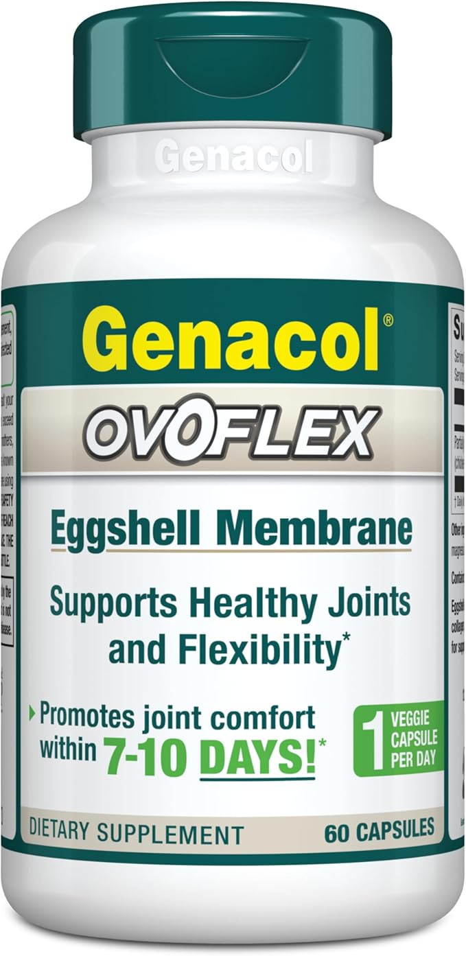 Genacol Ovoflex – Natural Eggshell Membrane Supplement Support Healthy Joints &amp Flexibility Vegetarian Solution for Joint Care Results in 7 Days Value Pack 60 Capsules (60-Day Supply)