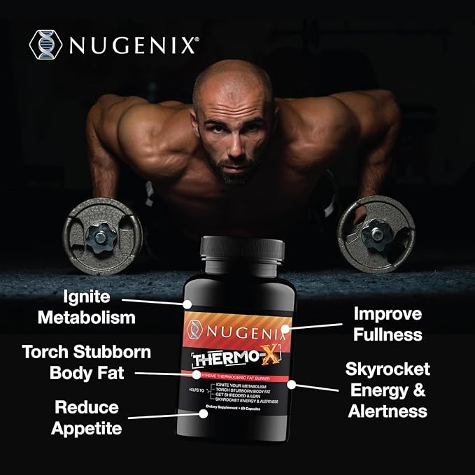 Nugenix Thermo-X: Thermogenic Fat Burner Supplement for Men Extreme Metabolic Accelerator 60 Count