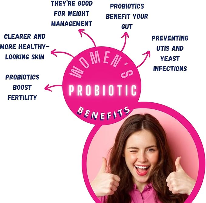 Probiotics for Women Capsules Dietary Supplement 1 Billion CFUs - Digestive Health (60 Capsules - Pack of 1) + VSL Sticker