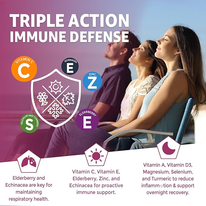 Vegan Omega 3 Gummies + 10 in 1 Immune Support Supplement Gummies