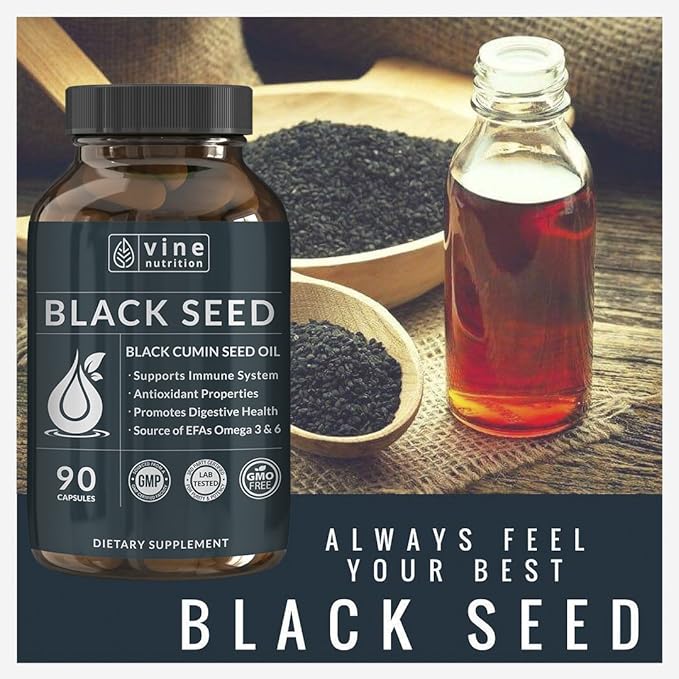 Black Seed Oil Capsules – 1000mg Cold Pressed Nigella Sativa – 90 Softgels (45-Day Supply) – 100% Pure Solvent-Free Immune &amp Joint Support