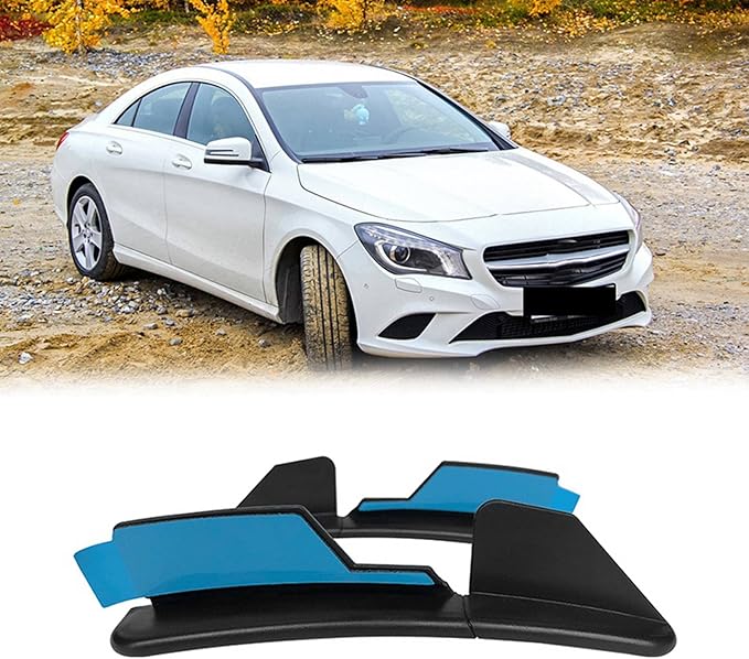 4X Car Rear Bumper Cover Trim Flare Extension Wheel Eyebrow for CLA C117 CLA45 CLA180 2013-2019 Black&ampBlue 750059925