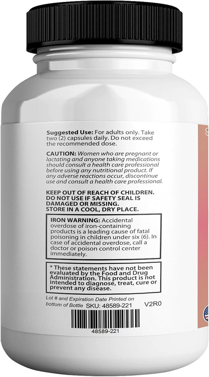 ReFirmanceMax Hair Growth Supplement 60 Capsules with Biotin 5000mcg Vitamins B12 Calcium Saw Palmetto 30 Day Supply (1)
