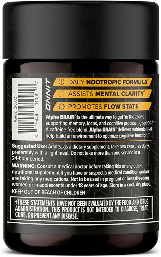 ONNIT Cognitive &amp Endurance Support Bundle: Alpha Brain Nootropic Capsules (30 Count) + Shroom Tech Sport Exercise Support Capsules (28 Count) IGEN Non-GMO Tested Focus Energy &amp Endurance 2