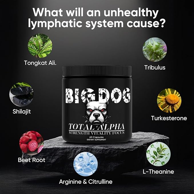 Big Dog 3-in-1 Total Alpha Blend for Men Non-GMO - Natural Energy &amp Endurance Support 60 Count (1)