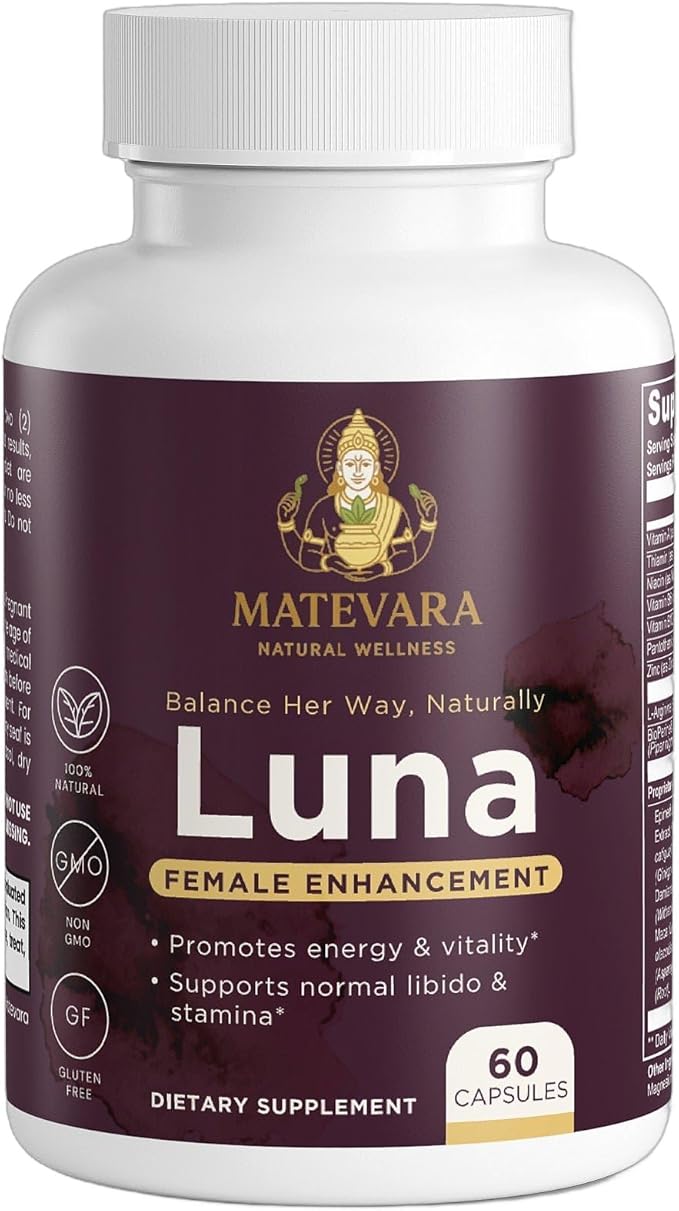 Luna Women's Vitality Supplement | Energy &amp Wellness Support Capsules | 60 Count