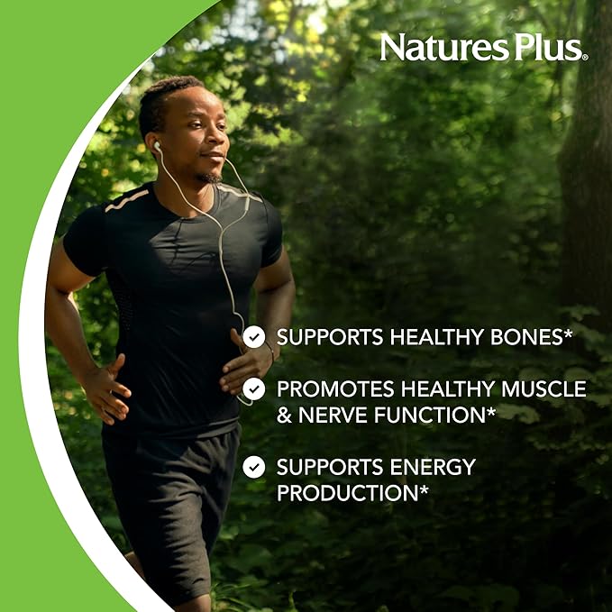 NaturesPlus Cal/Mag - 180 Vegetarian Tablets - 500 mg Calcium 250 mg Magnesium - Supports Energy Production &amp Overall Well-Being - 180 Servings