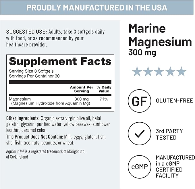 NatureWise [1] Max Probiotics 30 Billion CFU + Organic Prebiotic - 60 Capsules[2-Month Supply] + (Pack of 2) Marine Magnesium 300mg - Naturally Sourced Non-GMO - 90 Softgels[60-Day Supply]