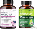 NATURE TARGET Probiotics for Women-Men-Kids Digestive Health with Fiber