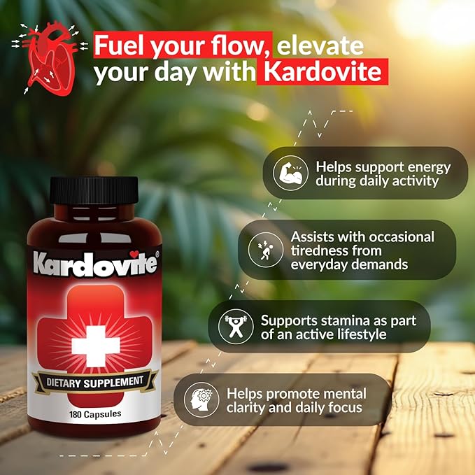 Herbal Circulation Support Capsules 180s | Supports Circulatory Wellness with Hawthorn Garlic Ginkgo Cayenne Milk Thistle Bilberry &amp Valerian | Supports Vitality &amp Daily Wellness