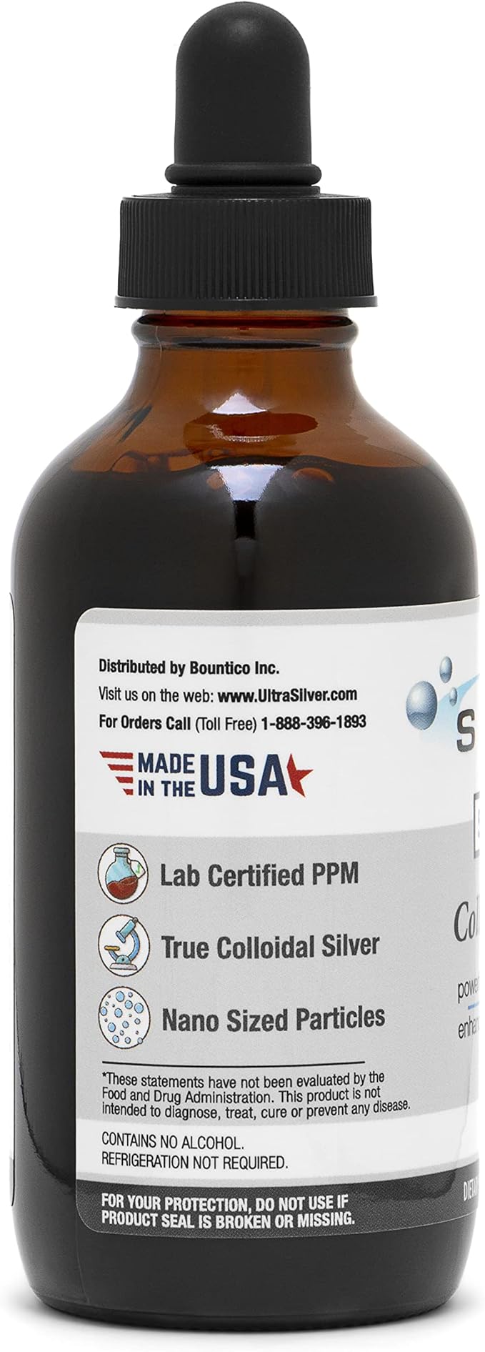 Ultra Silver® Colloidal Silver | 5000 PPM 4 Oz (118mL) | Mineral Supplement | True Colloidal Silver - with Dropper