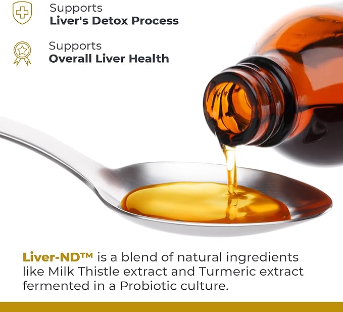 Premier Research Labs Liver-ND - Liver Cleanse Milk Thistle Extract Milk Thistle Liquid Drops Tincture Supplement Fermented with Probiotics with Antioxidants Turmeric 8 Fl Oz Bottle