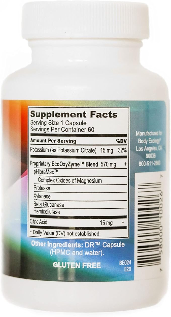 Body Ecology Bio CLR | Multi-Enzyme Digestive Supplement | Supports Immune System and Gut Health | Biofilm Disruptor | 60 Count