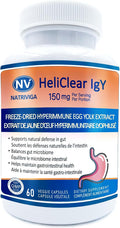 Heliclear IgY – Hyperimmune Egg Yolk IgY for Gut Gastric &amp Immune Health – Supports Gut Microbiome Balance Stomach Lining Integrity &amp Digestive Health – Dairy-Free 150 mg 60 Capsules