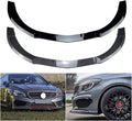 Car Front Bumper Lip Compatible for Mercedes Benz CLA Class C117 CLA200 260 CLA45 AMG 2013-2015 Spoiler Splitter Body Kits Diffuser(Color:Black)