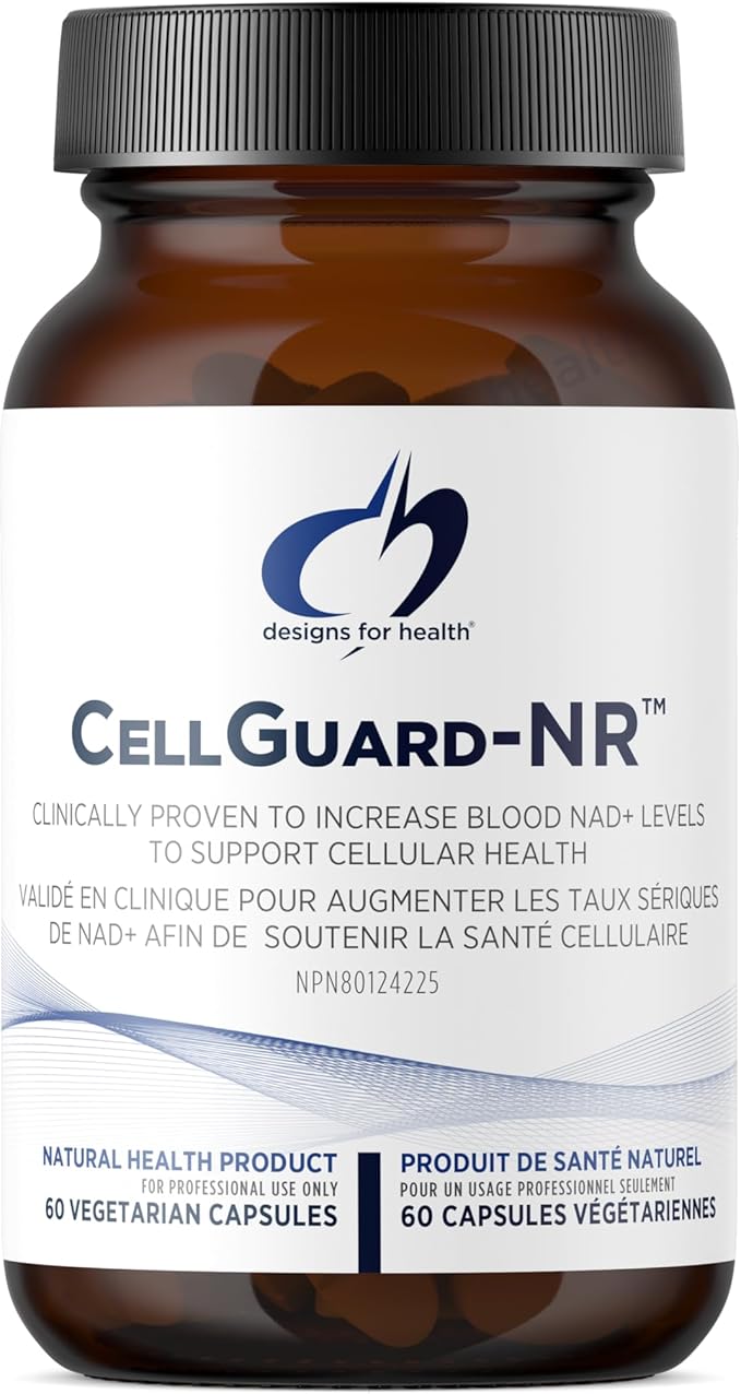 Designs for Health CellGuard-NR - NAD+ Supplement - Nicotinamide Riboside Chloride with Resveratrol + Pterostilbene to Support Cellular Repair &amp Healthy Aging (60 Vegan Capsules)