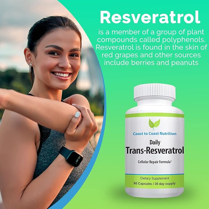 Trans-Resveratrol Supplement - Organic Capsules – Vegan Supplements for Women and Men Natural Antioxidant Polyphenols Supplement Anti Aging - 60 Capsules 600mg 30 Day Supply
