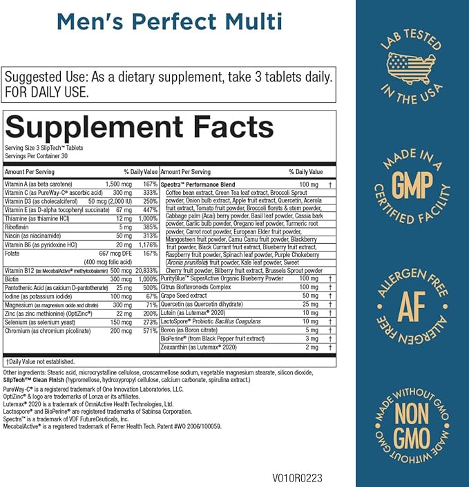 Purity Products Bundle - Men's Perfect Multi + Flexuron Joint Formula Men's Multi Supports Healthy Vitality Energy +More - Flexuron - 3X Better Than Glucosamine &amp Chondroitin - 30 Day Supply