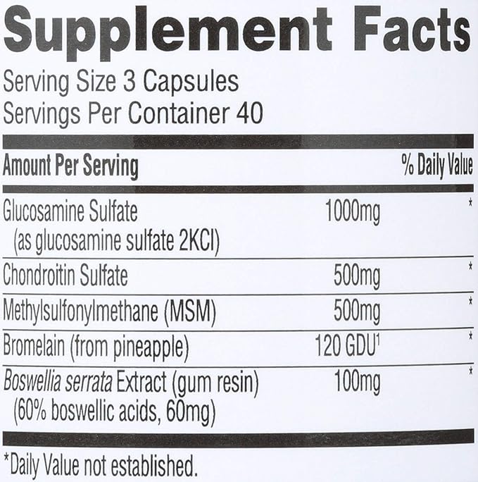 365 by Whole Foods Market Glucosamine Chondroitin &amp MSM 120 ct