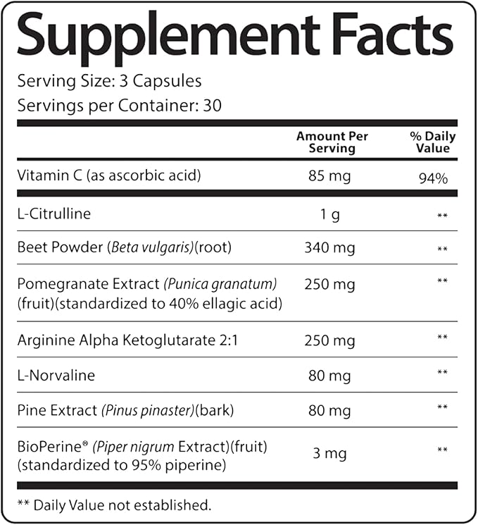 DAMN GOOD The Hodge Twins Nitric Oxide Booster – Beet Root Nitric Oxide &amp Arginine Citrulline Supplement Pomegranate Blend for Workout Drive Endurance Support &amp Pump Power - 90 Capsules