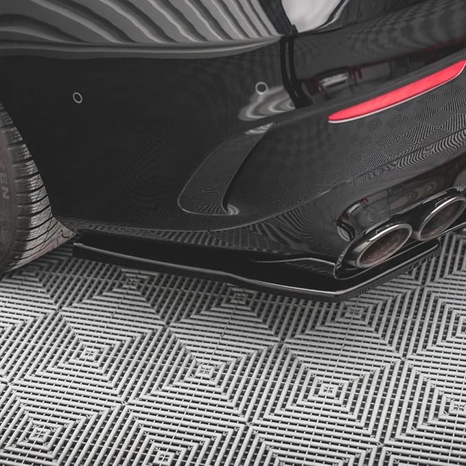 Compatible for Mercedes Benz CLA Class C118 CLA35 CLA45 Rear Bumper Side Splitter Spoiler Lip Cover Trim by Gloss Black 2020-2022 AMG