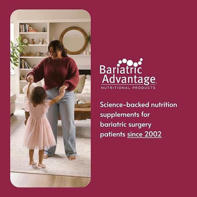Bariatric Advantage Chewable Ultra Solo with Iron - Once-Per-Day Daily Multivitamin - for Bariatric Patients - with Thiamin Vitamin A &amp More - Gluten Free - Citrus - 30 Tablets