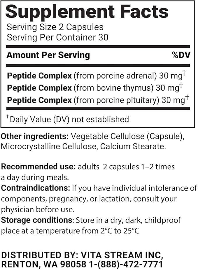 Defender - Natural Peptide Bioregulator Complex (Thymus Pituitary Gland Adrenal)