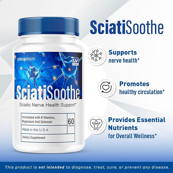 LIVORKA (5 Pack Sciatisoothe - Sciatisoothe Vitamins Sciatisooth Sciati Soothe Supplement Sciati Soothe Capsules Sciatic Sooth 300 Capsules for 5 Months