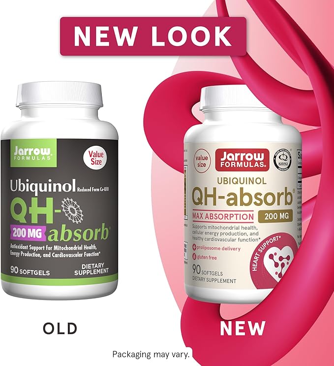 Jarrow Formulas CoQ10 200mg Softgels - 90 Day Supply Ubiquinol Co Q 10 Supplement for Cardiovascular Health 90 Softgels