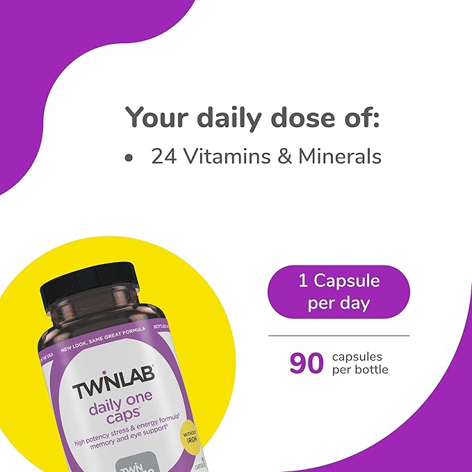 Reserveage Nutrition Bergamot Cholesterol Support with Resveratrol Vegan 30 Capsules &amp Twinlab Daily One Caps Without Iron - Nutritional Supplement with Zinc B Vitamins Magnesium - 180 Capsule