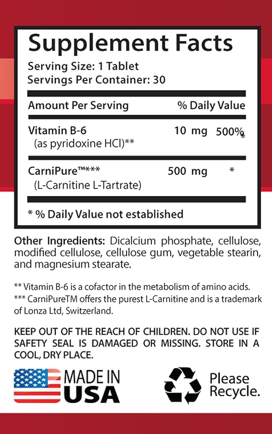 L-carnitine with Chromium - L-CARNITINE 500MG- Boost Athletic Performance (2 Bottles)