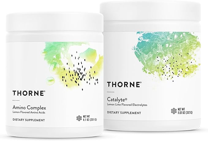 THORNE - Performance Essentials Bundle - Amino Complex Lemon &amp Catalyte Lemon Lime - 30 Servings