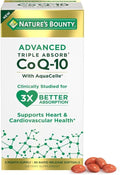 Nature's Bounty Advanced Triple Absorb Co Q-10 Heart Health Rapid Release Softgels 90 Ct