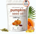 Pumpkin Seed Oil Pumpkin Seed Oil Capsules with Saw Palmetto | 3000mg Cold Pressed | for Hair Growth - Non-GMO - 180 Softgels（N-1）