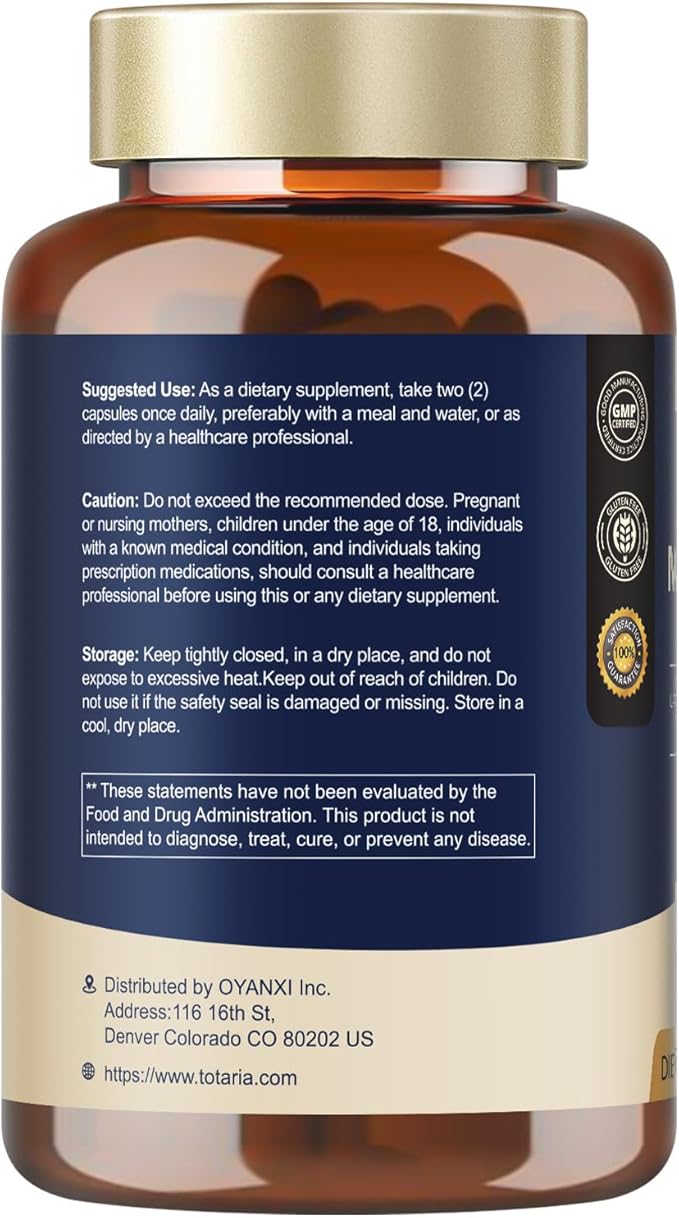 Totaria C-ognitive with Caffeine Pills L-Tyrosine Alpha GPC Ginkgo Biloba Bacopa Monnieri Brain Supplement for Memory and Focus Brain Nootropic Support - Non-GMO Gluten Free (2 Packs)