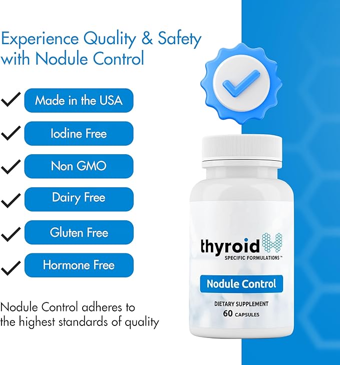 Nodule Control - Doctor Formulated Natural Thyroid Nodule Control Supports The Body to Help Reduce Thyroid Nodules -w/Spirulina Boswellia Turmeric Inositol Selenium Prunella