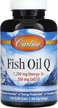 Carlson Fish Oil Q 100 mg Omega-3s and CoQ10 120 Soft Gels