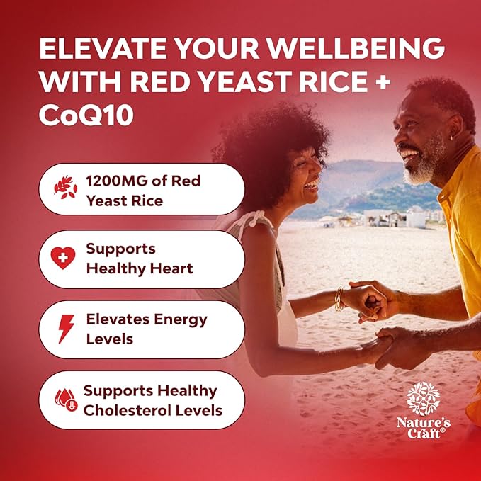 Bundle of Herbal Thyroid Support Complex - Potent Kelp Iodine with L Tyrosine Bladderwrack Selenium Ashwagandha and Red Yeast Rice with CoQ10 Supplement - Healthy Heart &amp Healthy Cholesterol Level
