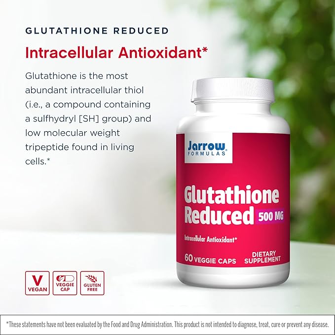 Jarrow Formulas - Glutathione Reduced 500 mg 60 caps (Pack of 2)