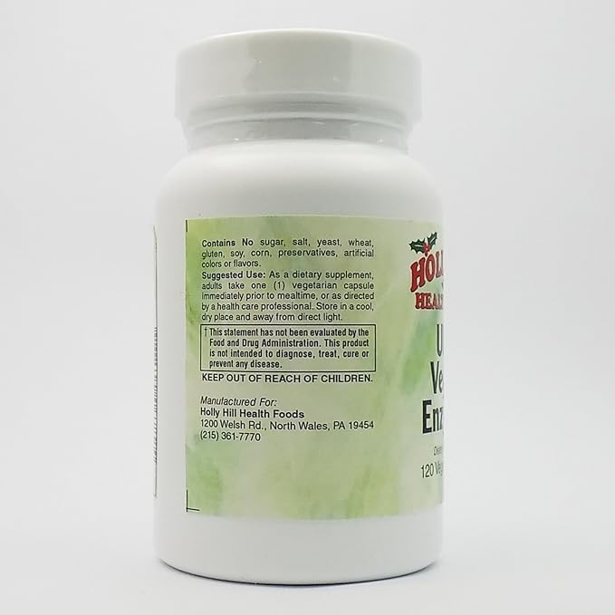 Holly Hill Health Foods Ultra Veggie Enzymes 120 Vegetarian Capsules