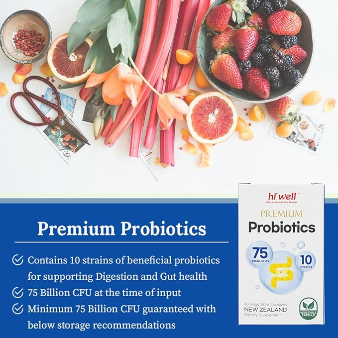 (Pack of 3) Hi Well Premium Probiotics 60Vegetarian Capsules