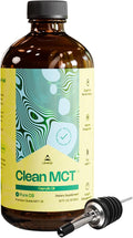 LevelUp C8 MCT Oil – 100% Pure Caprylic Acid (from Coconut) for Clean Energy &amp Focus – Keto-Friendly MCT Oil for Coffee – Non-GMO (Glass Bottle 16 oz)