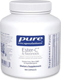 Pure Encapsulations Ester-C &amp Flavonoids - Vitamin C Supplement for Antioxidants - Immune &amp Vascular Support* with Calcium &amp Rutin - Gentle on Digestion - Vegan &amp Non-GMO - 180 Capsule