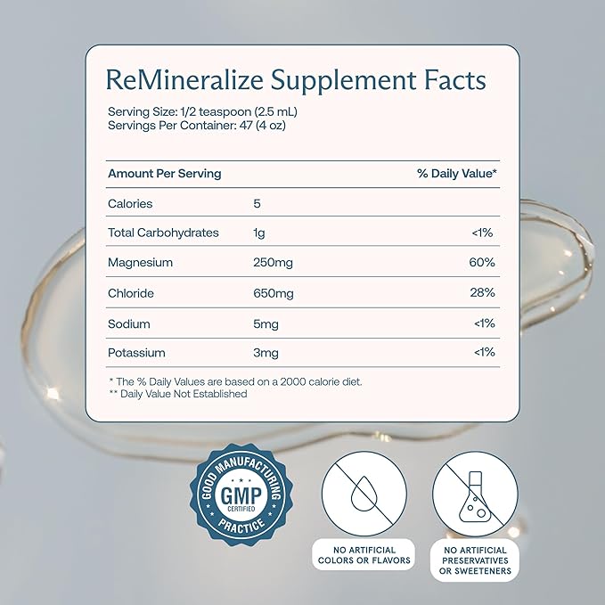 BodyBio ReMineralize - Concentrated Ionic Trace Minerals to Hydrate Detox and Revitalize Your Cells - Over 72 Bioavailable Trace Minerals for Rapid Absorption 4 Fl Oz