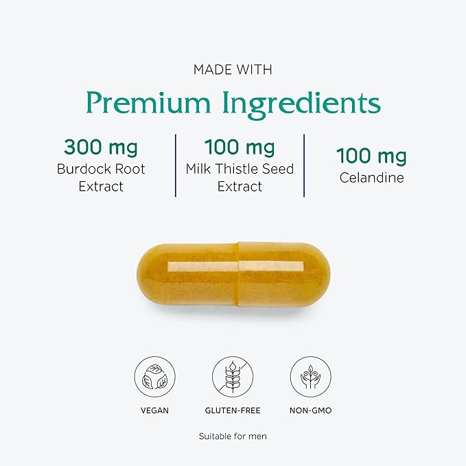Vitanica Hepafem Liver Cleansing Support Vegan/Vegetarian 60 Capsules