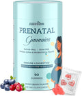 Prenatal Gummies Sugar Free 90 Count - Organics Prenatal Vitamins for Women with Folate DHA &amp Probiotics - Iron Free Prenatal Vitamin Gummies for Immune &amp Digestive - 1 Bottle