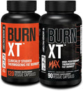 Jacked Factory Burn-XT Clinically Studied Fat Burner &amp Weight Loss Supplement (120 Capsules) &amp Burn XT Max High-Performance Fat Burner &amp Appetite Suppresant (90 Capsules)